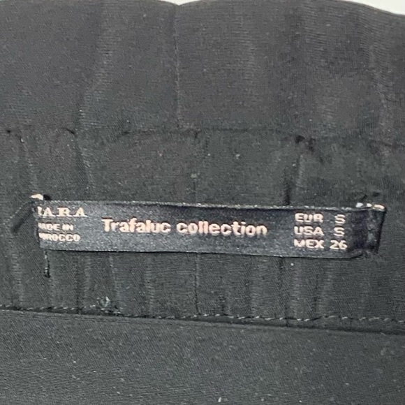 Zara Women’s Like New Black Square Tie Front Ribbon Pants Size Small - Picture 9 of 16